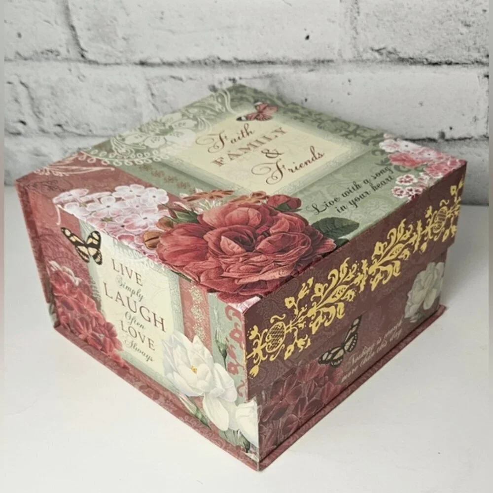 Abbington Park Faith Family & Friends Memory Storage Box - Elegant & Beautiful
